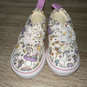 New Vans Fairy Tale Unicorn Slip-Ons whimsical unicorn and rainbow theme. Size 5